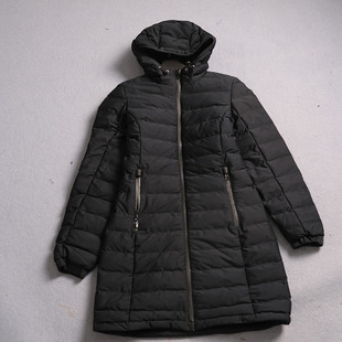 户外运动连帽中长款高尔夫棉服女 防风防水修身保暖轻量化外套