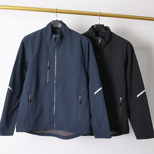 250斤大码 男士立领加绒软壳衣 防风防水格绒保暖户外夹克外套