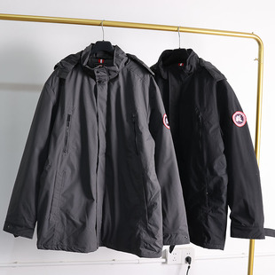 超大码户外冲锋棉衣男 防风防水连帽收腰多口袋夹棉加厚棉袄a0