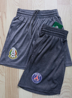 夏季新款儿童短裤舒适透气足球裤百搭灰色男童运动健身跑步裤G102