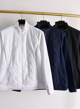 轻量薄款立领拉链高尔夫外套女 加绒保暖防风夹克外套百搭修身b93