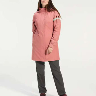 5000防水透气中长款派克服女户外连帽加绒加厚保暖 冲锋衣棉衣