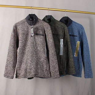 保暖透气打底衫 半拉链户外抓绒卫衣 卫衣冬大码 立领拉绒款 长袖