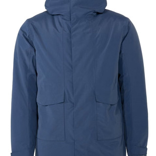 冬季男款连帽防风防水棉服 户外中长款保暖徒步登山外套