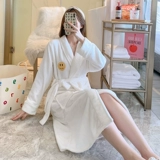 Демисезонный длинный банный халат, флисовая фланелевая коралловая бархатная пижама, коллекция 2022, увеличенная толщина