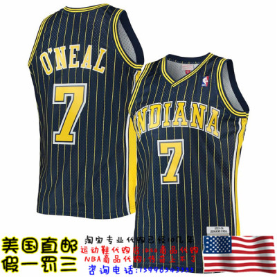 美国代购 步行者 mitchellness Swingman球迷版04赛季球衣-奥尼尔