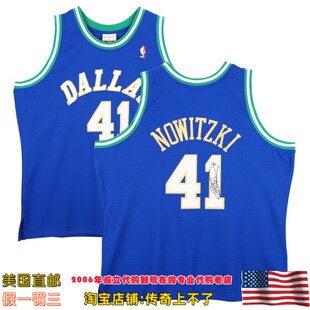 美国代购 小牛队 诺维茨基 亲笔签名 1998-99赛季球迷版亲签球衣