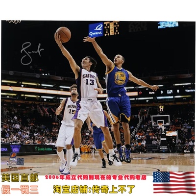 美国直邮 太阳队 史蒂夫 纳什 亲笔签名Fanatics认证亲签照片海报