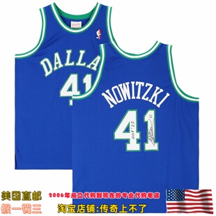 美国代购 小牛 诺维茨基 亲笔签名带铭文 球迷版球衣Fanatics认证