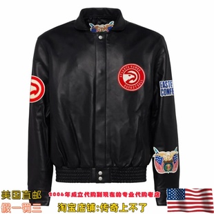 美国代购 jeff hamilton 汉密尔顿 老鹰队 全皮古英式夹克皮夹克