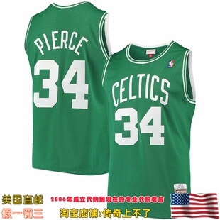 美国代购 凯尔特人队 mitchell ness Swingman 球迷版球衣 皮尔斯
