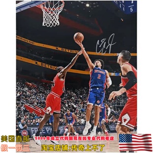 美国代购 活塞队 凯德 坎宁安 亲笔签名 海报照片 Fanatics 认证