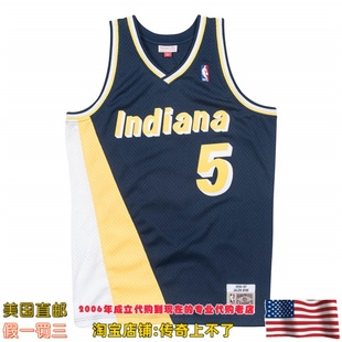 美国代购 步行者队 mitchellness Swingman球迷版97赛季球衣-罗斯