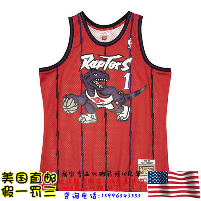 美国代购 猛龙队mitchellness Swingman球迷版98-99赛季球衣-麦迪