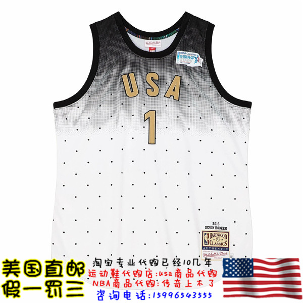 美国代购太阳mitchellness 2016全明星Authentic球员版球衣-布克