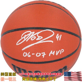 美国代购 小牛队 诺维茨基 亲笔签名带铭文 亲签篮球Fanatics认证