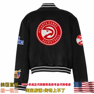 美国代购  jeff hamilton 汉密尔顿 亚特兰大老鹰队 羊毛夹克外套