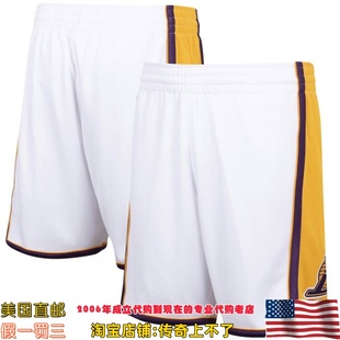 美国直邮 湖人队 MitchellNess 10赛季 Authentic 球员版运动球裤