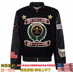掘金队 美国代购 汉密尔顿 hamilton NBA冠军羊毛小羊皮夹克 jeff