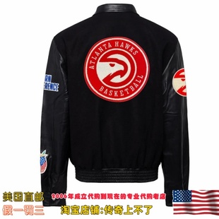 美国代购 jeff hamilton 汉密尔顿 老鹰队 纪念款羊毛小羊皮夹克