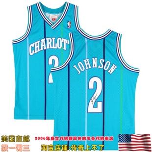 美国代购 黄蜂队 拉里 约翰逊 亲笔签名 球迷版亲签球衣 Fanatics