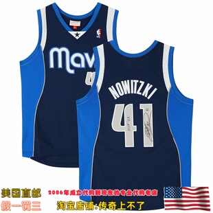 美国代购 小牛 诺维茨基 Fanatics认证 亲笔签名带铭文球迷版球衣