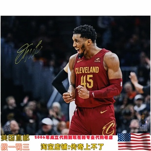 美国代购 骑士队 米切尔 亲笔签名 亲签海报照片 Fanatics认证