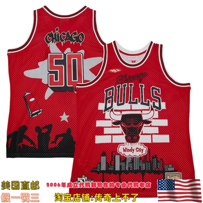 美国直邮 公牛 MitchellNess x Tats Cru Swingman球迷版联名球衣