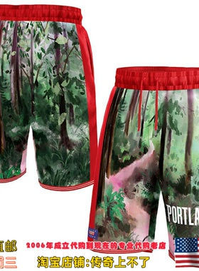 美国代购 波特兰开拓者 NBA x KidSuper Studios 联名款运动球裤