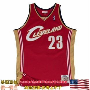 美国代购 骑士队mitchellness 04赛季 Swingman球迷版球衣-詹姆斯