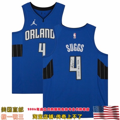 美国直邮 魔术 杰伦 萨格斯 亲笔签名带铭文Fanatics认证亲签球衣