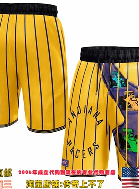 美国代购 印第安纳步行者 NBA x KidSuper Studios联名款运动球裤