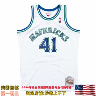 美国代购 小牛 mitchellness 99赛季Swingman球迷版球衣-诺维茨基