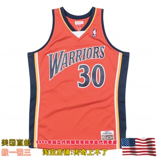 美国代购 勇士队mitchellness Swingman球迷版09/10赛季球衣 库里