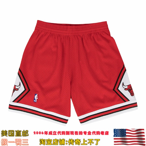 美国直邮 公牛队 Mitchell Ness 98赛季Swingman球迷版运动球裤