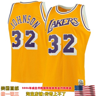 球衣 美国代购 约翰逊 Swingman球迷版 85赛季 湖人队Mitchell Ness