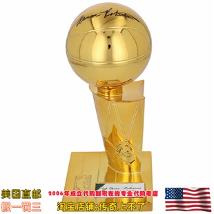 美国代购 雄鹿队罗伯逊 亲笔签名NBA总冠军奖杯 亲签奥布莱恩奖杯
