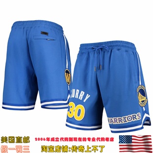美国直发你家 勇士队 Pro Standard 团队球员限量运动短裤 库里