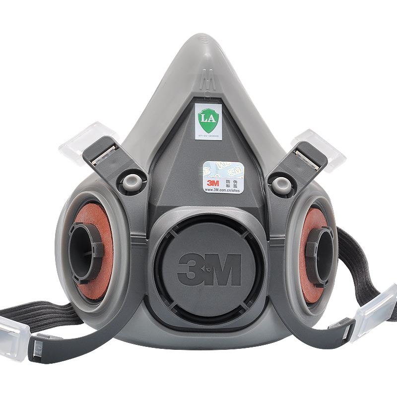 3M 6200防毒面具主体防毒面罩 喷漆化工防尘喷洒配合滤盒滤棉使用