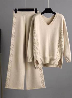 Fashion women two piece Comforta Knit suit不 规则时尚针织套