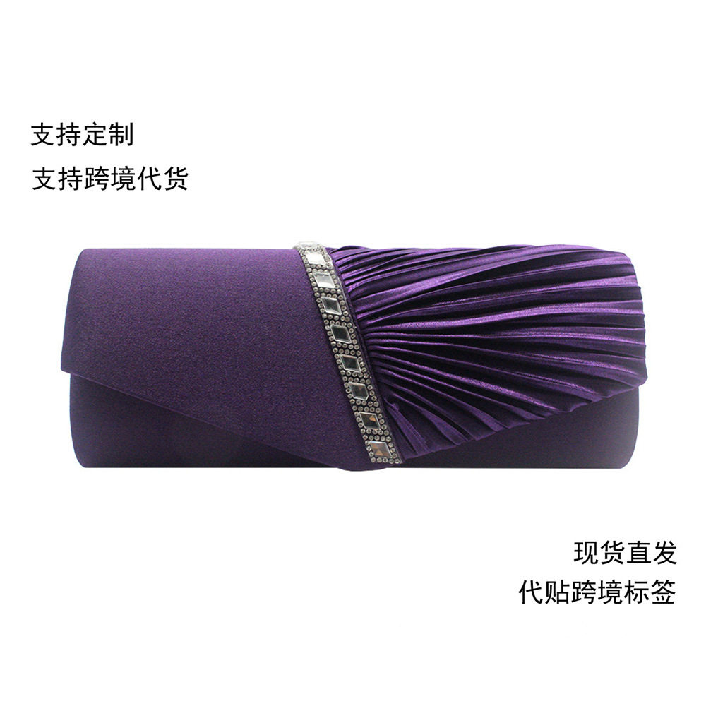 新款欧美水钻斜纹时尚晚