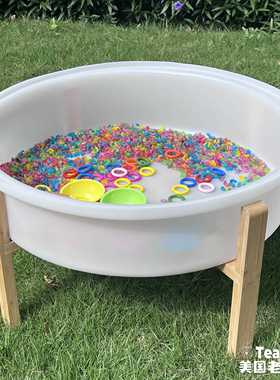 瑞吉欧EYFS脏玩tuff tray大号白色感官盆儿童玩沙戏水幼儿园教具