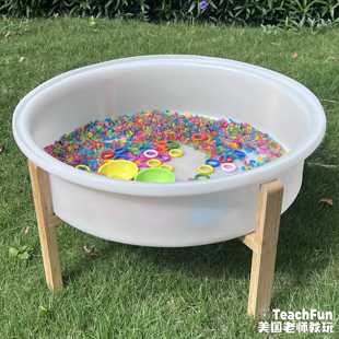 瑞吉欧EYFS脏玩tuff tray大号白色感官盆儿童玩沙戏水幼儿园教具