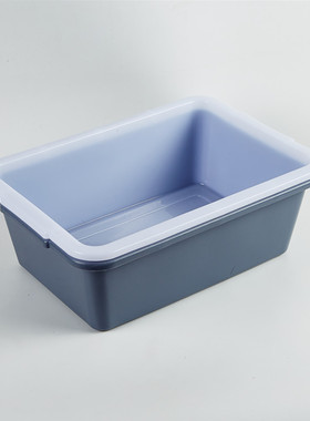 商用白色冷冻盆厨房洗菜果蔬方形框长盆白色塑料盆收纳筐子特大号