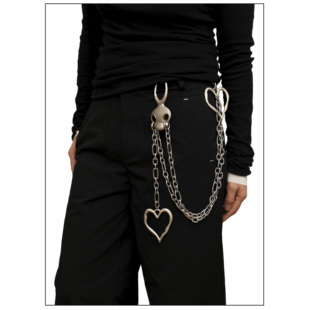 WACKYE 金属爱心裤链街头不撞款可拆卸多用配饰