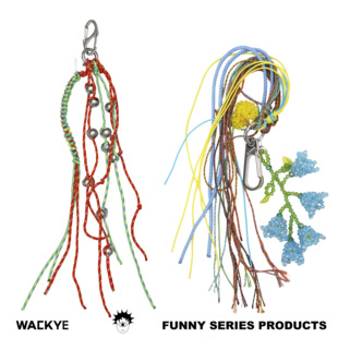 WACKYE 官方正品 原创设计红绿编织高街时尚时髦挂坠男女同款