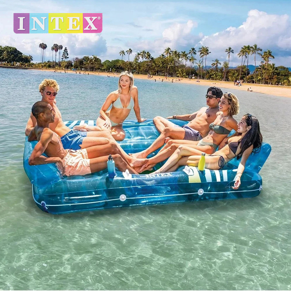 INTEX超大水上充气浮岛浮床气垫