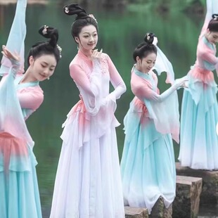 唤鱼清歌古典舞演出服女飘逸桃李杯剧目艺考裙舞蹈服醉清波舞蹈服