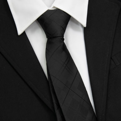 【潘特维拉】幽冥之境 黑色高端领带手打领结学院风衬衫搭配小物