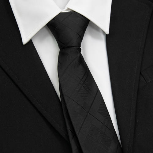 【潘特维拉】幽冥之境 黑色高端领带手打领结学院风衬衫搭配小物